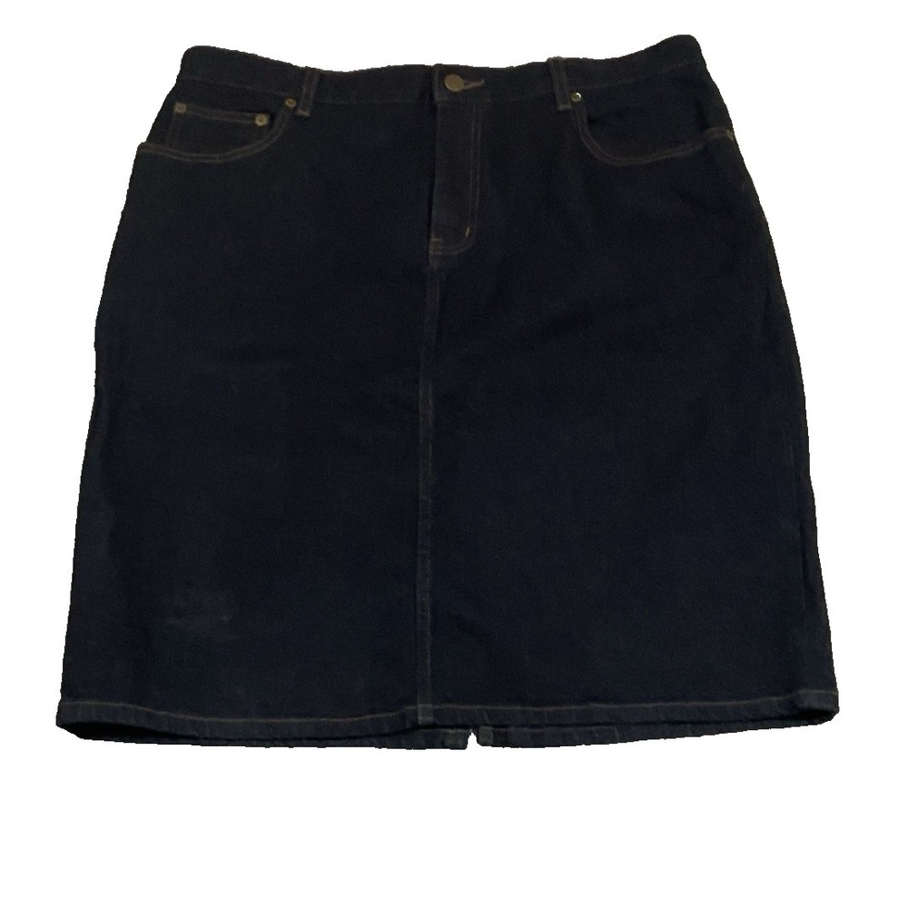 Womens Size 14 Ralph Lauren Lauren Jeans Co Bermuda Denim Skirt Dark Wash